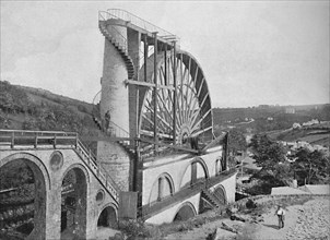 'Laxey Wheel, Isle of Man', c1896. Artist: Chester Vaughan.