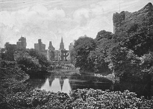 'Cardiff Castle: East Front and Keep', c1896. Artist: Alfred Freke.