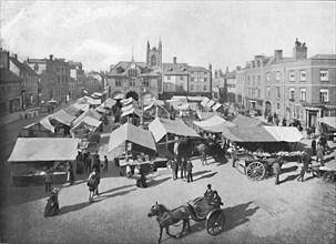 'Market-Place, Peterborough', c1896. Artist: H Marriott.