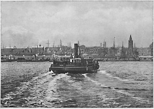 'Liverpool, from the Mersey', c1896. Artist: Valentine & Sons.