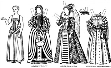 'The Great Gallery of Costume: Varied Dresses Worn in the Days of Elizabeth', c1934. Artist: Unknown.