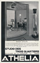 'Boudoir Circulaire - Studio Des Trois Quartiers - Athelia', 1933. Artist: Unknown.