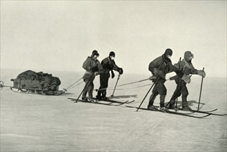 'The Polar Party: On the Trail', c1910, (1913). Artist: Henry Bowers.
