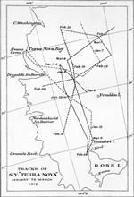 'Tracks of S.Y. Terra Nova - January to March 1912', 1913. Artist: Unknown.