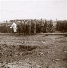 Mass in the trenches, Pervijze, Flanders, Belgium, c1914-c1918. Artist: Unknown.