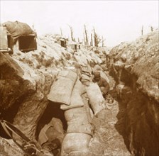 Trenches in Champagne, northern France, c1914-c1918. Artist: Unknown.