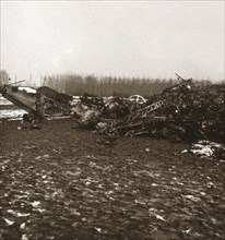 Destroyed zeppelin, c1914-c1918. Artist: Unknown.