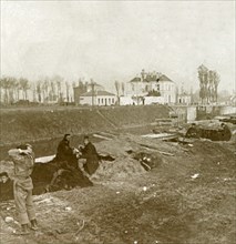 Belgian look-out, Yser, Flanders, Belgium, c1914-c1918. Artist: Unknown.