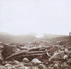 Bombardment, Le Mort Homme, (Dead Man's Hill), northern France, c1914-c1918.  Artist: Unknown.