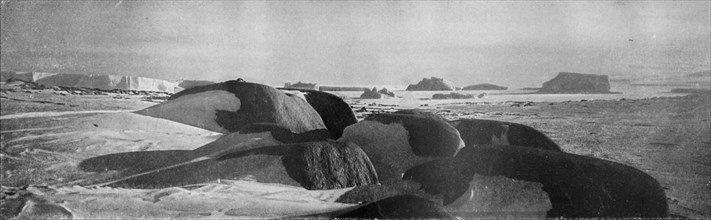 'Granite Blocks Planed by Ancient Glaciers at Cape Roberts', c1911, (1913).  Artist: T Griffith Taylor.