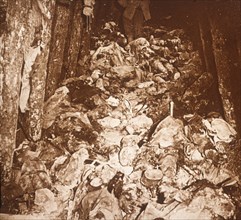 Bodies in tunnels under Mount Cornillet, Champagne, northern France, c1917. Artist: Unknown.