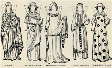 'The Gallery of British Costume: What Men and Women Wore In Henry III's Time', c1934. Artist: Unknown.
