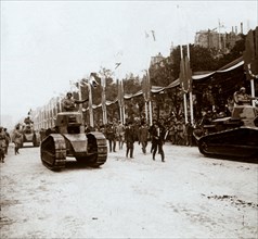 Small tanks, victory parade, Paris, France, c1918-c1919. Artist: Unknown.