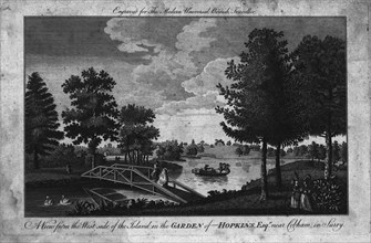 'A View of the Island in the Garden of Hopkins, Esqr. near Cobham in Surry.', c1760. Artist: Unknown.