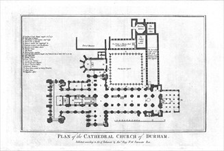 'Plan of the Cathedral Church of Durham.', late 18th century. Artist: Unknown.