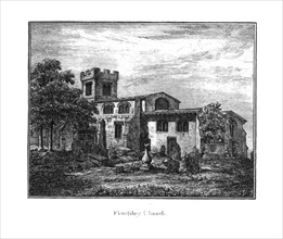 'Finchley Church', 18th century. Artist: Unknown.
