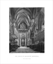 'The Choir of Salisbury Cathedral', (c19th century). Artist: W Gray Junior.