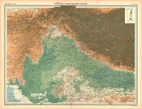 Map of India - North Western Section. Artist: Unknown.