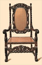 Walnut chair, 1905. Artist: Shirley Slocombe.