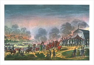 Bombardment of Madrid, 4 December 1808, (c1850).  Artist: Edme Bovinet.