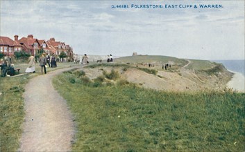 'Folkestone: East Cliff & Warren', late 19th-early 20th century. Artist: Unknown.