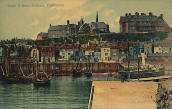 'Stade & Inner Harbour, Folkestone', late 19th-early 20th century. Artist: Unknown.
