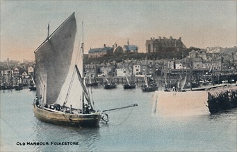 'Old Harbour. Folkestone', late 19th-early 20th century. Artist: Unknown.