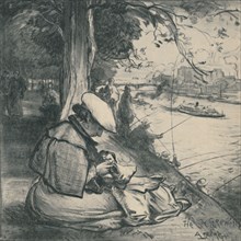 'Île Des Cygnes', c1898, (1919). Artist: Auguste Lepere.