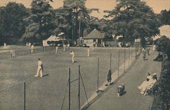 'Hard Tennis Courts, Upper Gardens', 1929. Artist: Unknown.