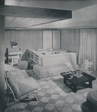 'A combination living and dining room', 1942.  Artist: Unknown.