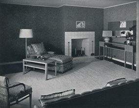 'Bedroom in the house of Mr. Anatole Litvak in Saint Monica, California', 1942. Artist: Unknown.