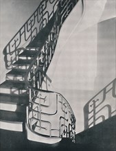 'Staircase railing in monel metal designed for a New York residence', 1933. Artist: Unknown.