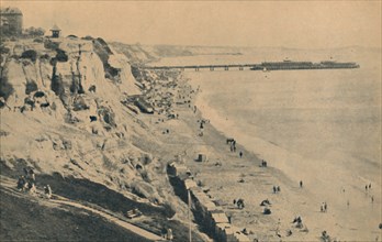 'Pier and Sands from Dudley Chine (Boscombe Pier in distance)', 1929. Artist: Unknown.