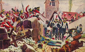 'The Ox. And Bucks. Light Infantry. The Battle in the Churchyard at Vimiero', 1808, (1939). Artist: Unknown.