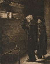 'Greenwich Pensioners at the Tomb of Nelson', c1868, (1896). Artist: Henry Macbeth-Raeburn.