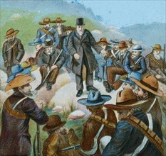 'Kruger Appealing to the Burghers at Bloemfontein', 1900 . Artist: Unknown.