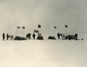 'The Start from the Ice-Edge South of Hut Point', c1908, (1909).  Artist: Unknown.