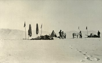 'The Camp After Passing the Previous Farthest South Latitude', November 1908, (1909). Artist: Unknown.