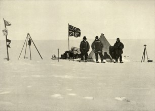 'The Christmas Camp on the Plateau', December 1908, (1909). Artist: Ernest Shackleton.