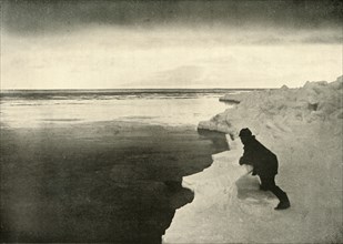 'Watching for Seals at the Ice-Edge', c1908, (1909).  Artist: Unknown.