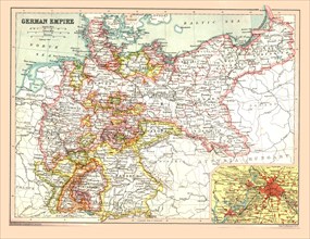 Map of the German Empire, 1902.  Creator: Unknown.