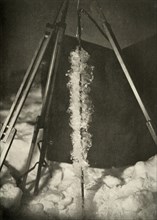 'Ice Crystals Formed on the Line of a Fish Trap', c1908, (1909). Artist: Unknown.