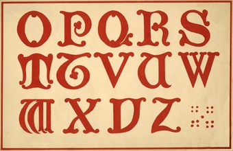 Alphabet, letters O-Z, upper case. Artist: Unknown.