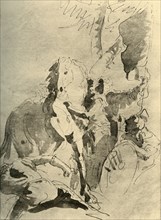 'Group of Soldiers with a Horse', mid 18th century, (1928). Artist: Giovanni Battista Tiepolo.