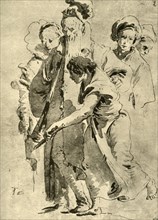 'Group of Figures', mid 18th century, (1928). Artist: Giovanni Battista Tiepolo.