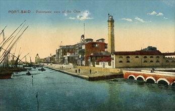 'Port-Said - Panoramic view of the Quay', c1918-c1939. Creator: Unknown.