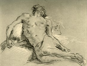 'Nude resting', mid 18th century, (1928). Artist: Giovanni Battista Tiepolo.