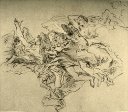 'Group of hovering Angels', c1755, (1928). Artist: Giovanni Battista Tiepolo.