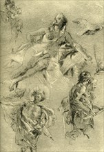 'Venus resting and other figures', c1762-c1766, (1928). Artist: Giovanni Battista Tiepolo.