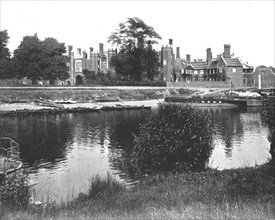 The Bankside at Hampton Court, Richmond, London, 1894.  Creator: Unknown.